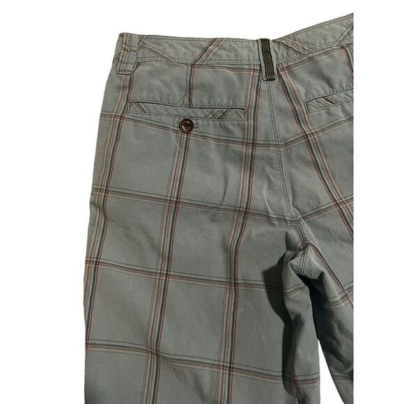 Quicksilver Mens Boys Blue Red Plaid Pockets Chino Style Shorts, Size 28 - Picture 9 of 10